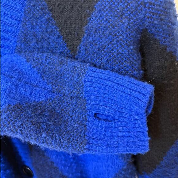 Burberry argyle-check wool cardigan L - Picture 5 of 7